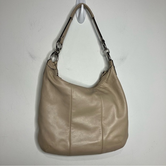 Coach Kristin hobo bag cream leather medium size - Picture 5 of 11
